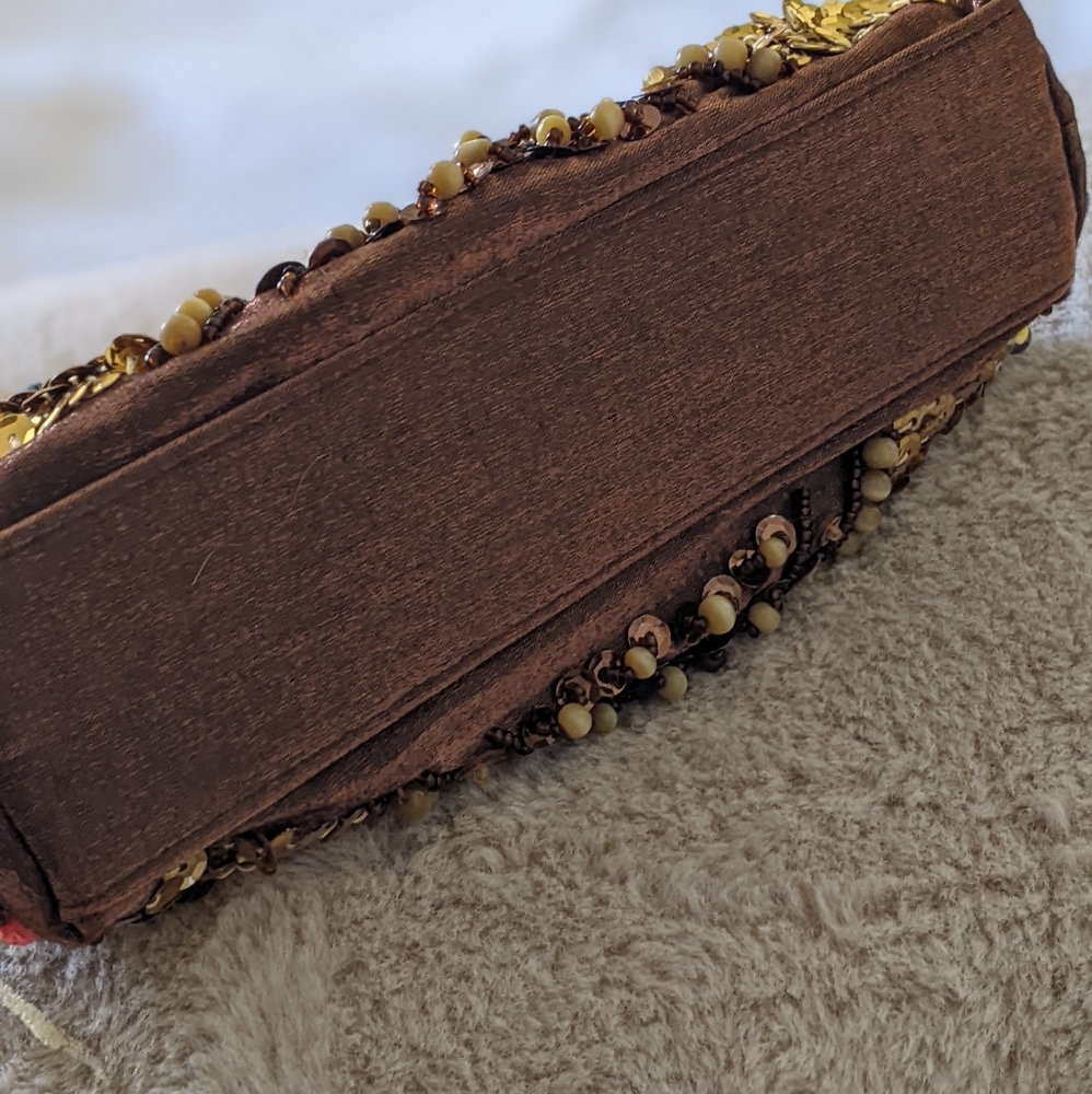 Vintage beaded Sequin small evening Flapper clutch - Picture 5 of 8